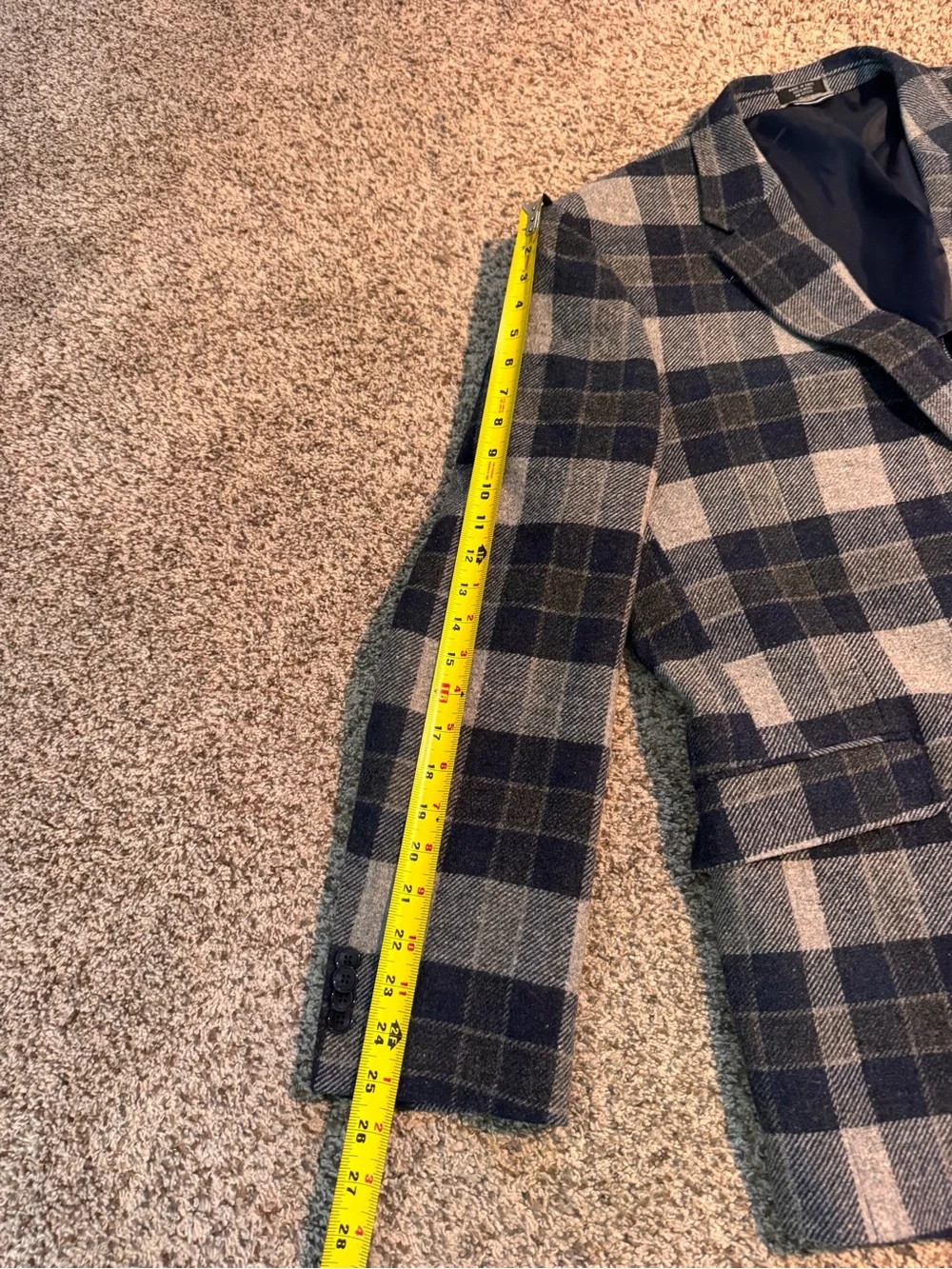 Tommy Hilfiger Wool Plaid Blazer 48R